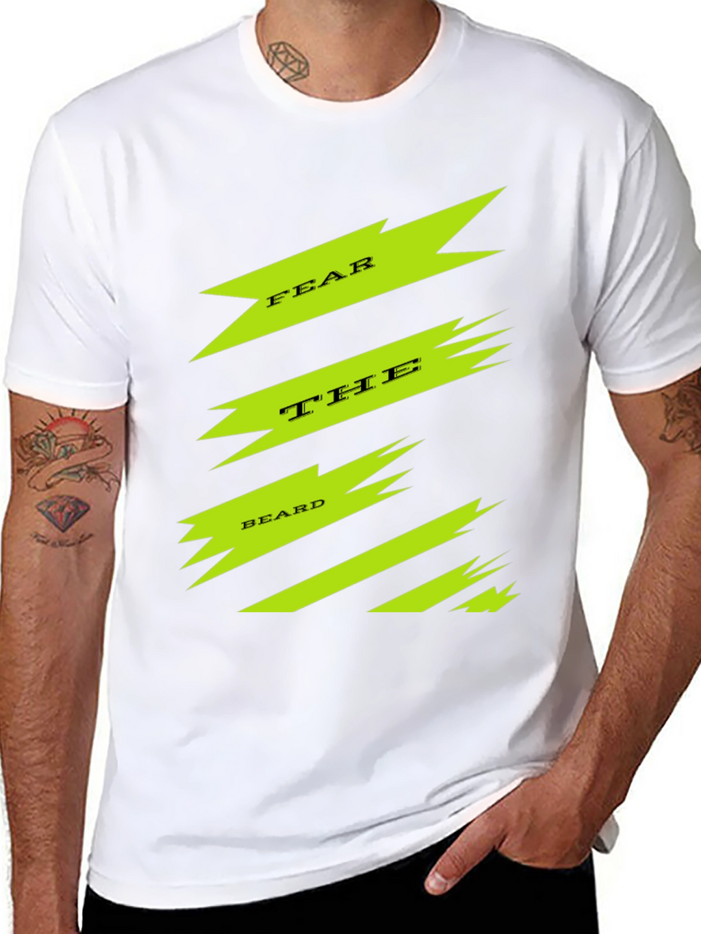 Fear The Beard Graphic Tee - Black