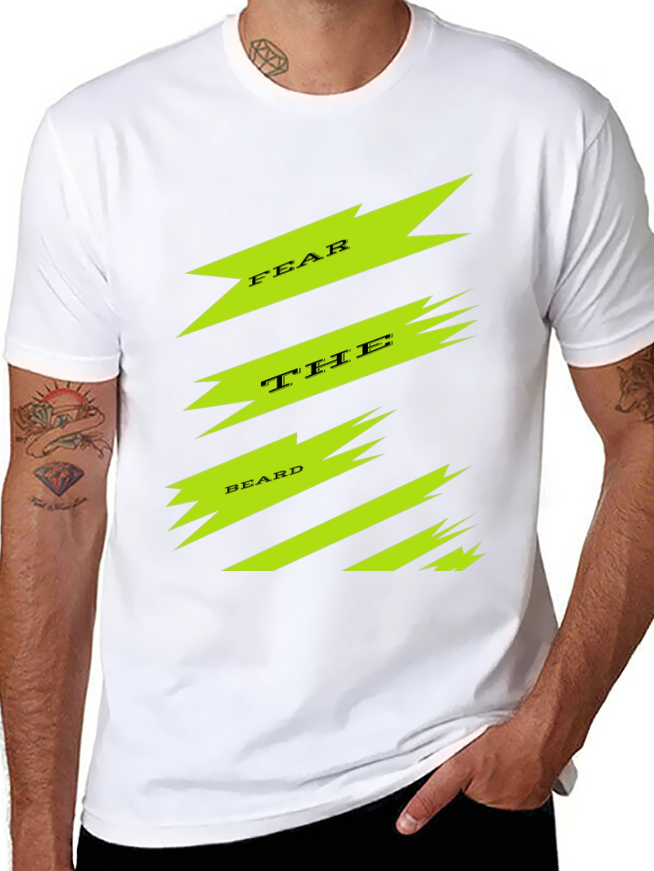 Fear The Beard Graphic Tee - Black