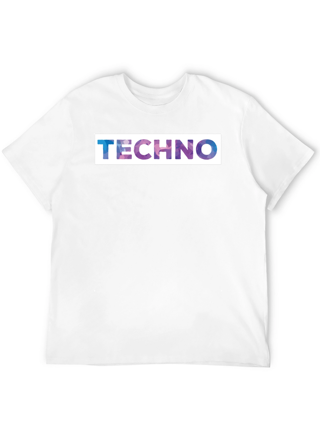 Techno Graphic Print Black T-Shirt