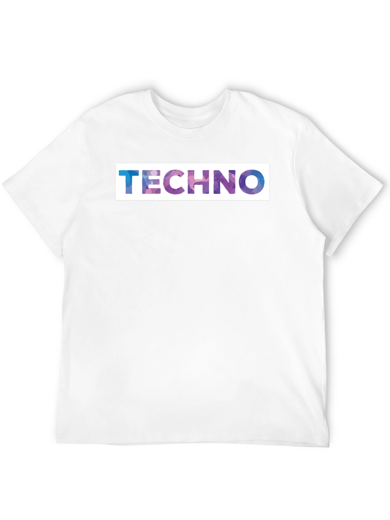 Techno Graphic Print Black T-Shirt