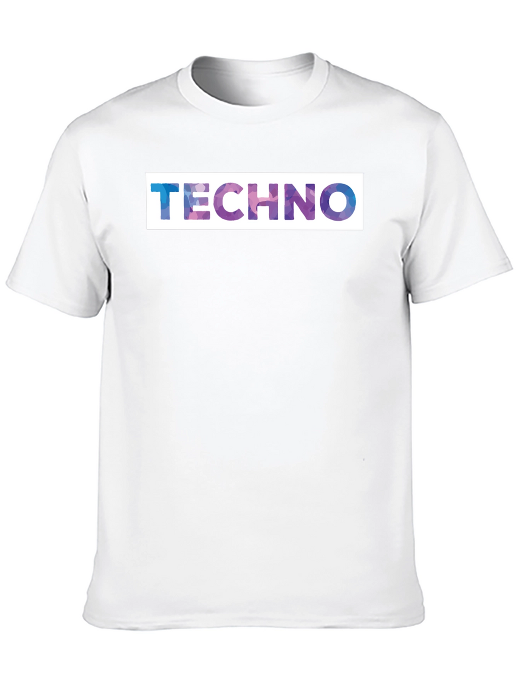 Techno Graphic Print Black T-Shirt