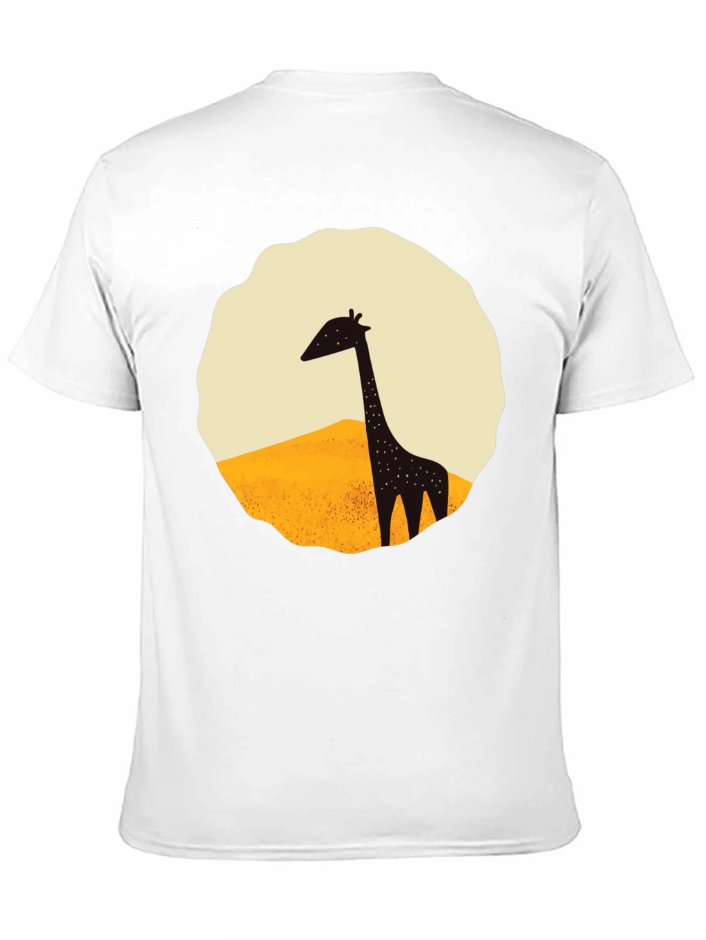 Giraffe Graphic Tee - Black Cotton T-Shirt