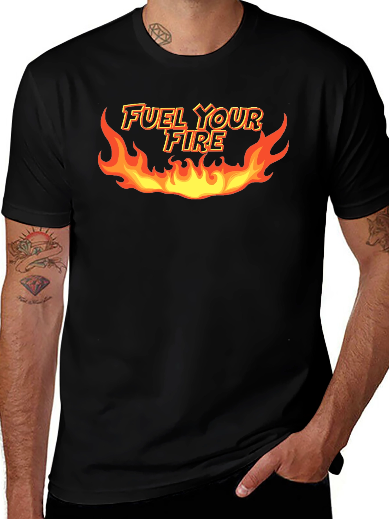 Fuel Your Fire Graphic T-Shirt - Bold Black Tee