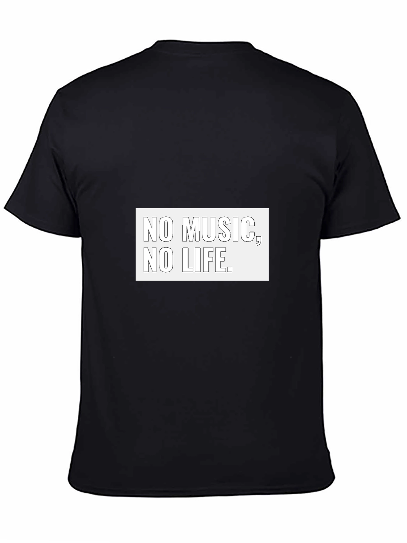 No Music No Life Black Graphic Tee