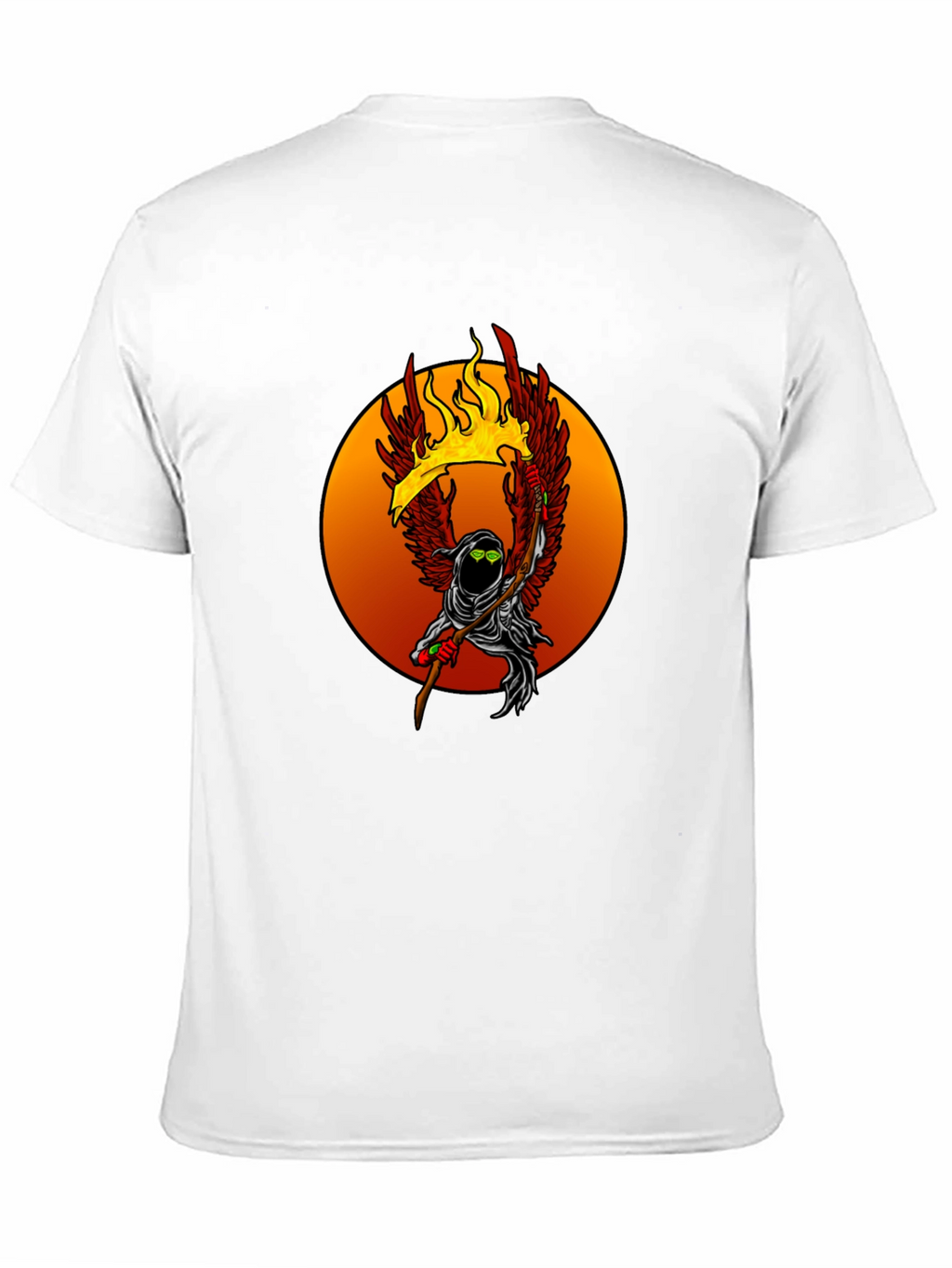 Fiery Grim Reaper Graphic Tee - Unique Design