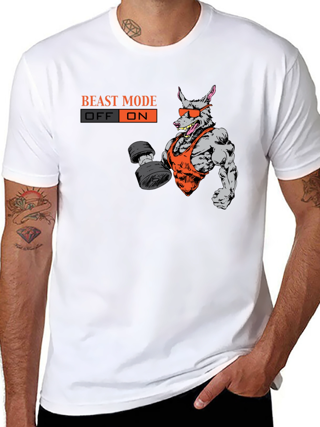 Beast Mode On T-Shirt - Gym Rat Graphic Tee