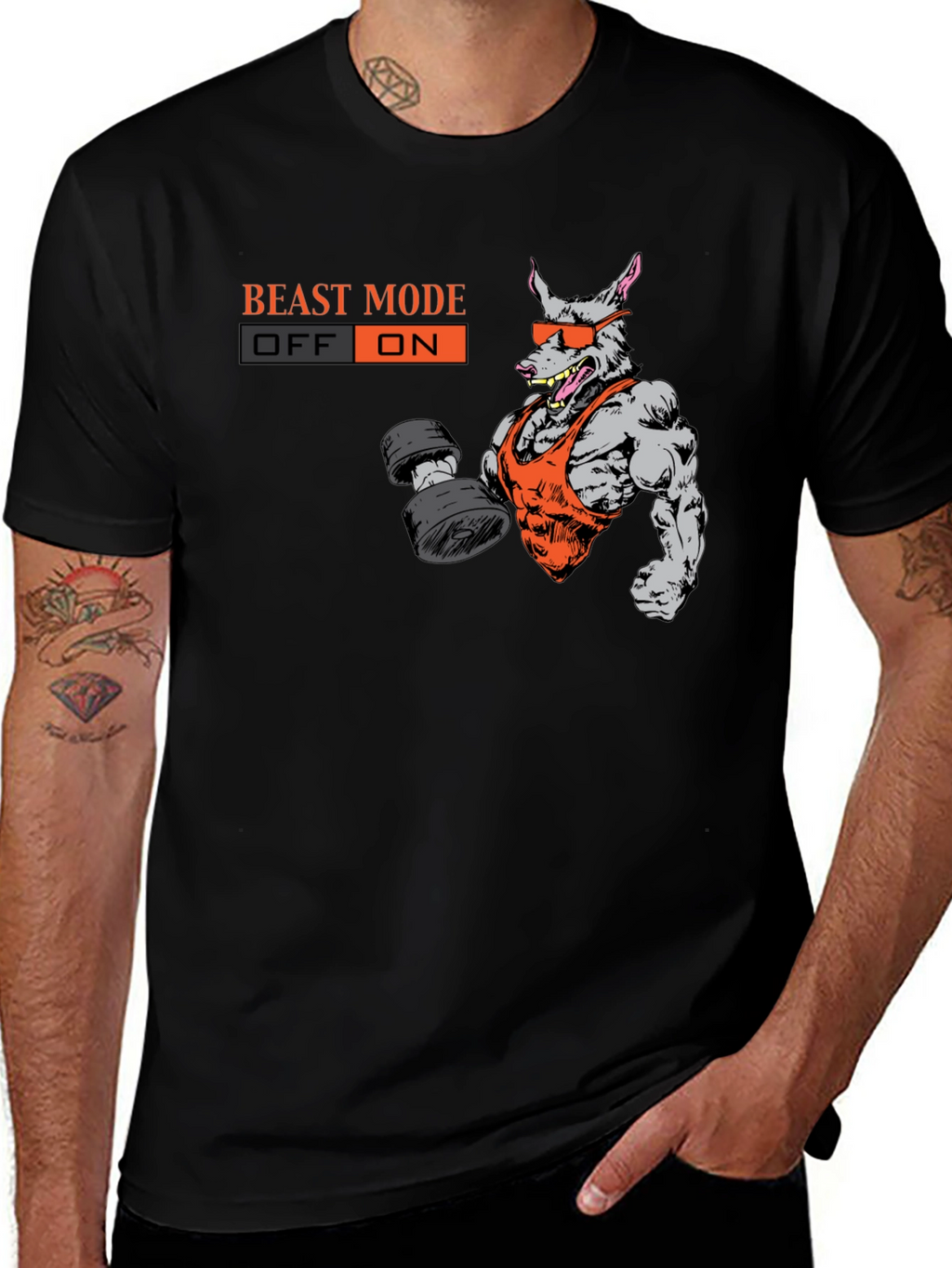 Beast Mode On T-Shirt - Gym Rat Graphic Tee