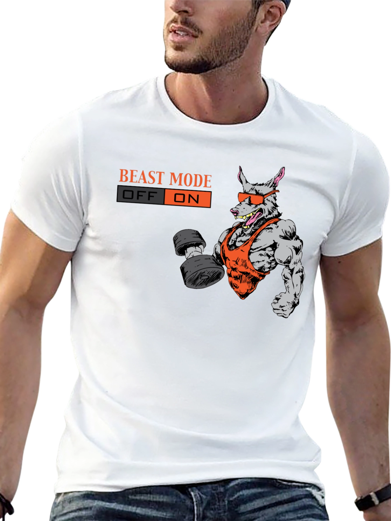 Beast Mode On T-Shirt - Gym Rat Graphic Tee