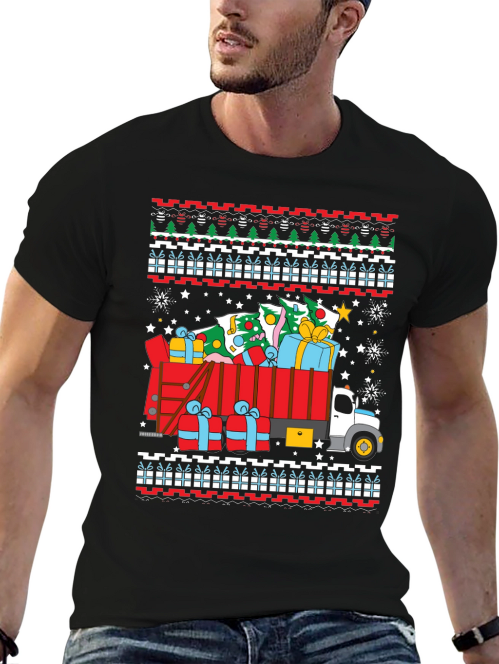Festive Christmas Truck T-Shirt