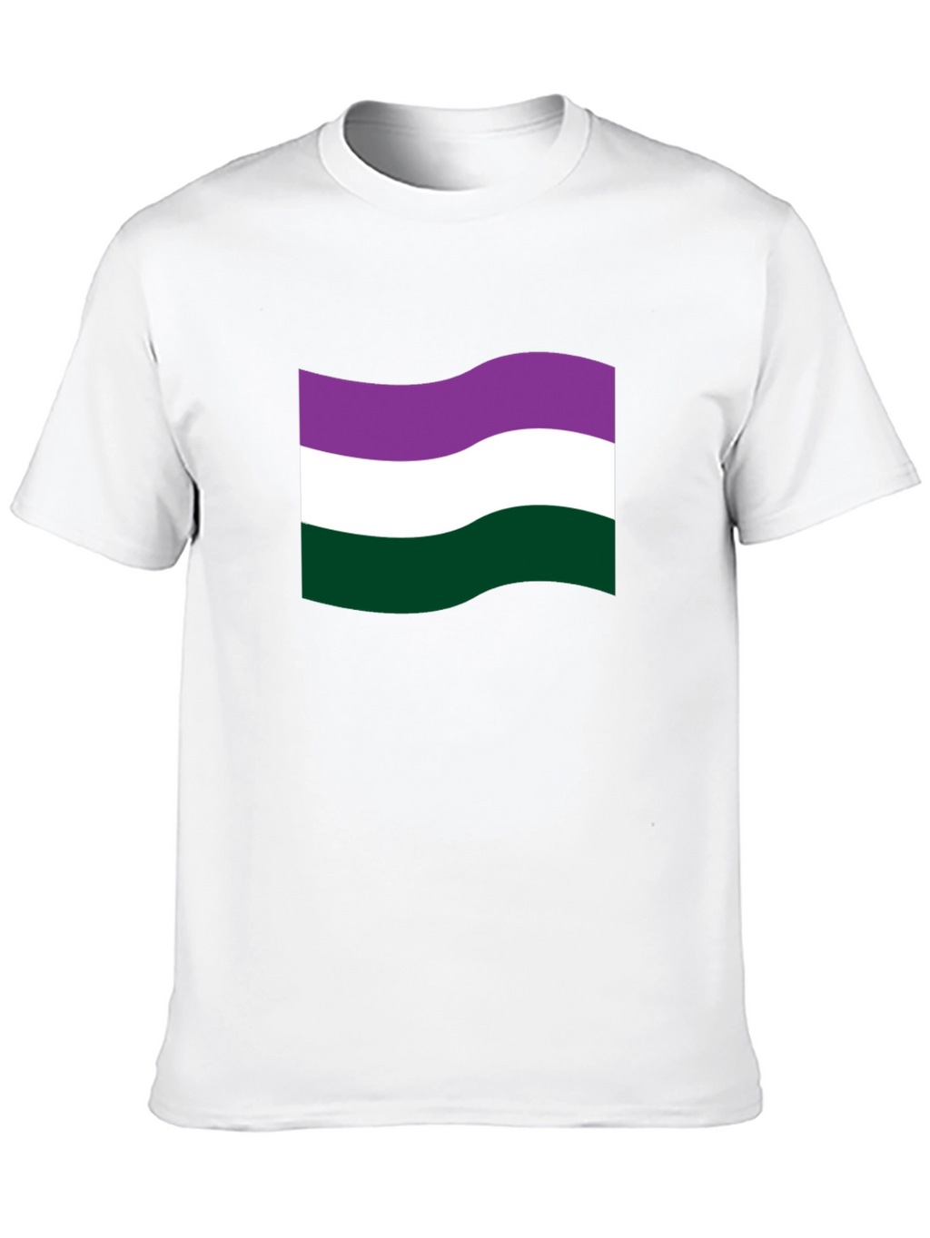 Genderqueer Pride Flag T-Shirt - Black Cotton Tee