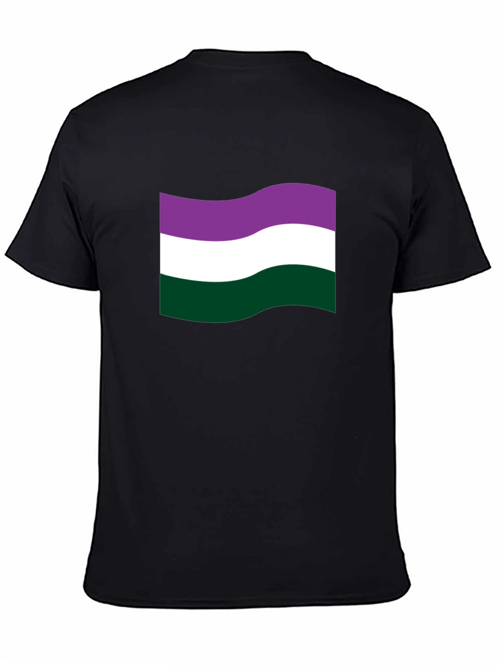 Genderqueer Pride Flag T-Shirt - Black Cotton Tee