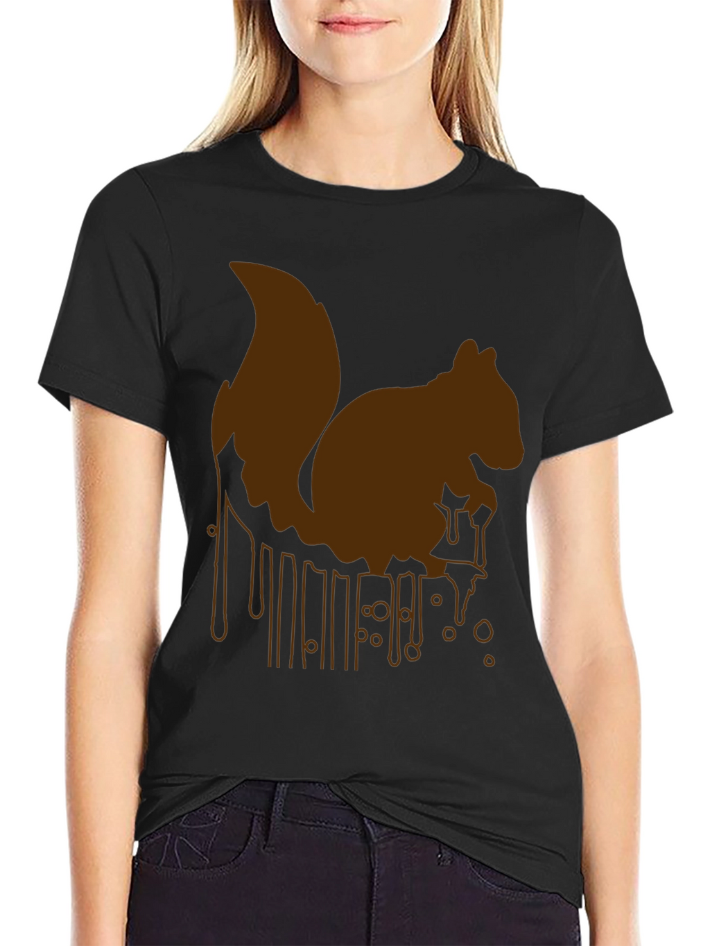 Squirrel Drip Graphic Tee - Unique Animal Print