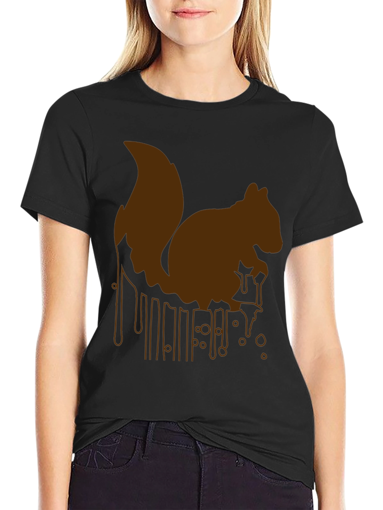 Squirrel Drip Graphic Tee - Unique Animal Print