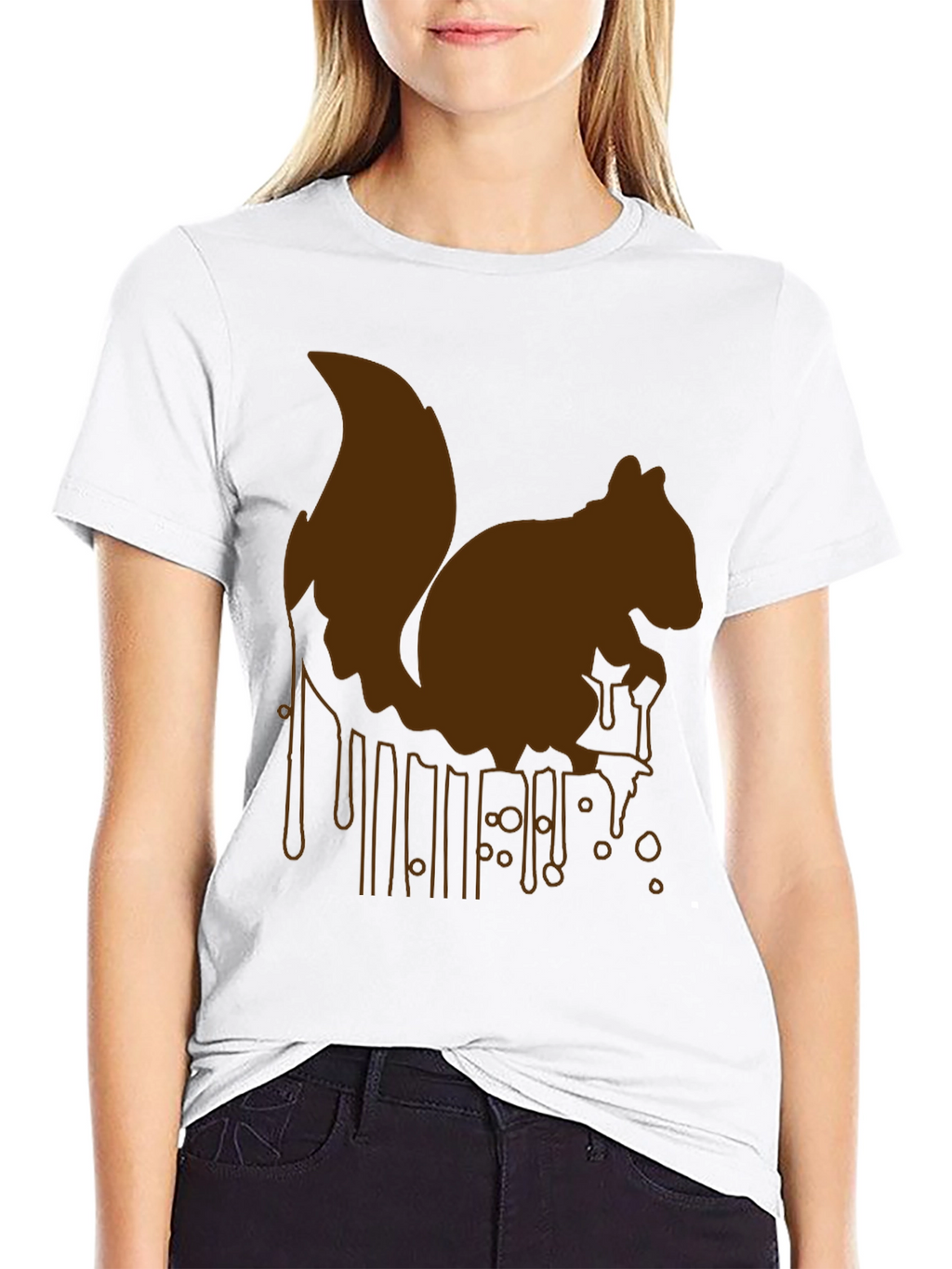 Squirrel Drip Graphic Tee - Unique Animal Print