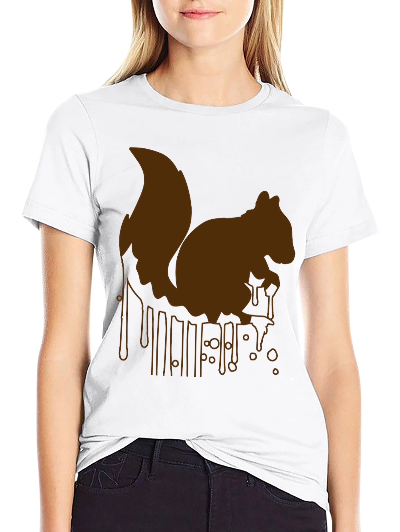 Squirrel Drip Graphic Tee - Unique Animal Print