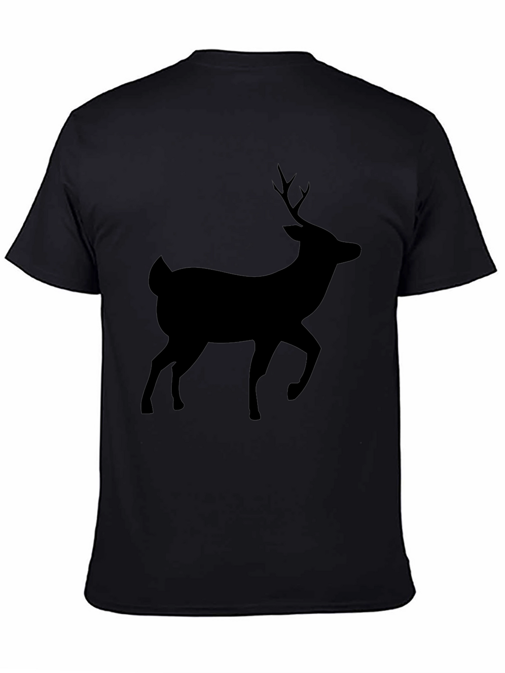 Mens Black Deer Silhouette T-Shirt