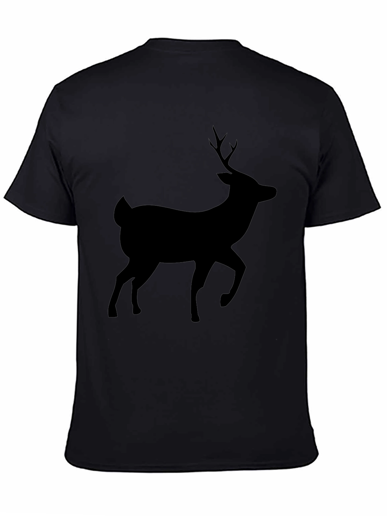 Mens Black Deer Silhouette T-Shirt