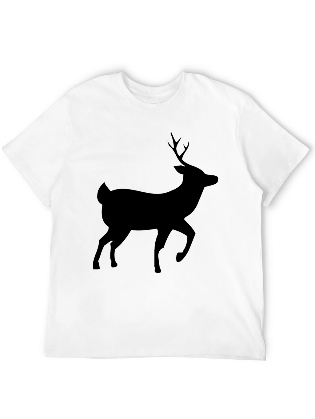 Mens Black Deer Silhouette T-Shirt