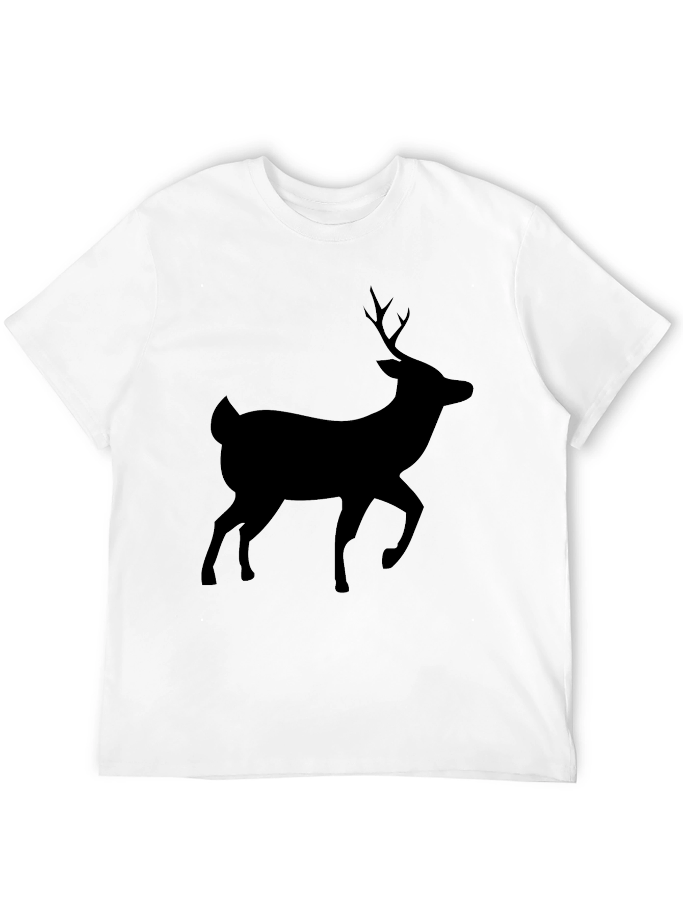 Mens Black Deer Silhouette T-Shirt