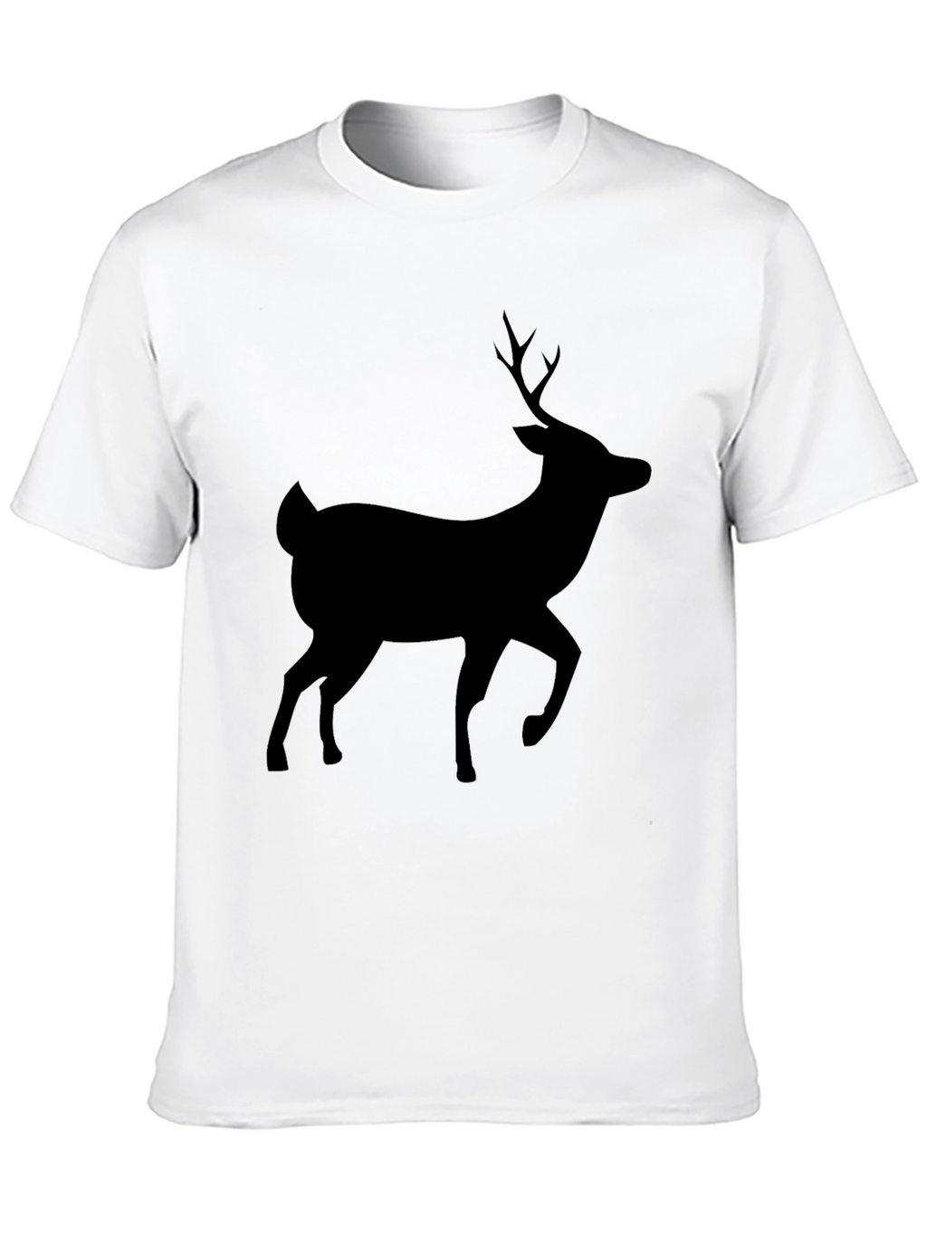 Mens Black Deer Silhouette T-Shirt