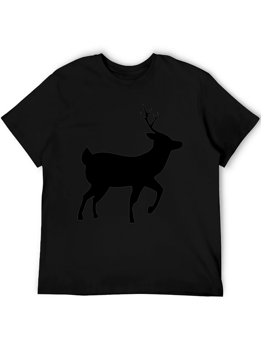 Mens Black Deer Silhouette T-Shirt
