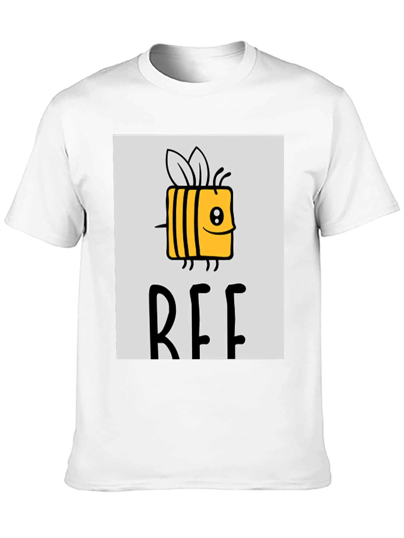 Cute Bee Graphic Tee - Black