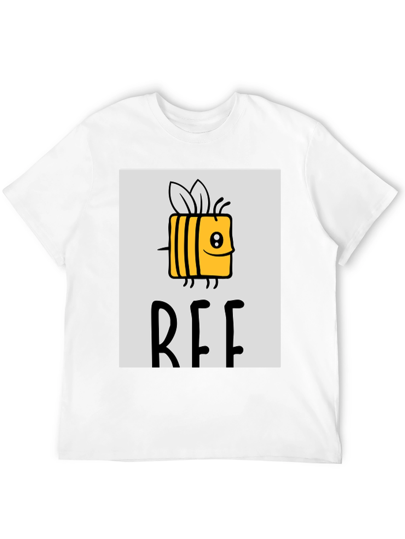 Cute Bee Graphic Tee - Black