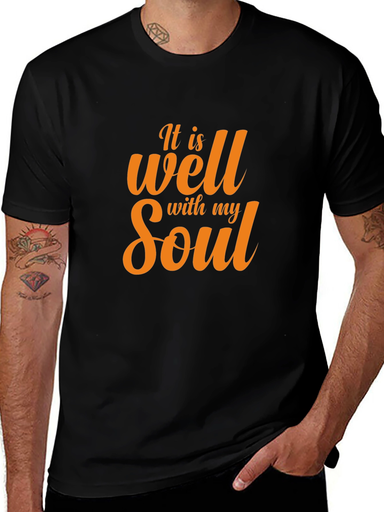 It Is Well With My Soul Black T-Shirt