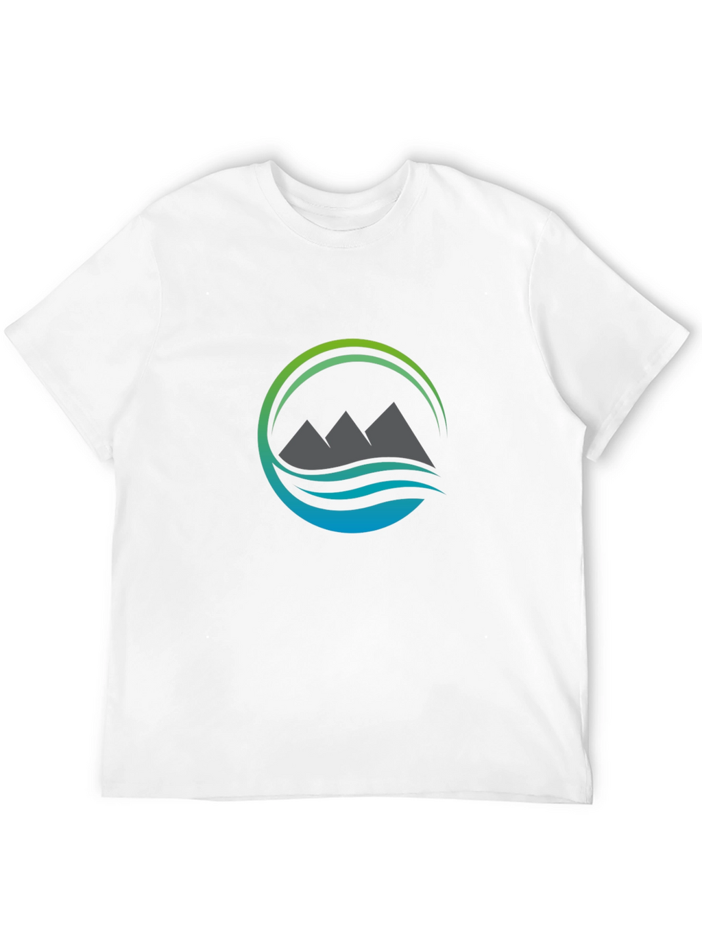 Mountain & Wave Graphic Black Tee