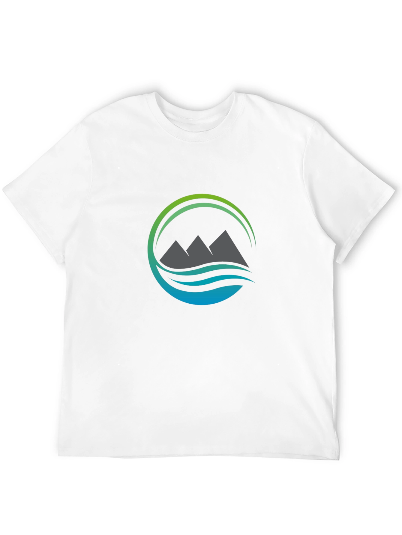 Mountain & Wave Graphic Black Tee