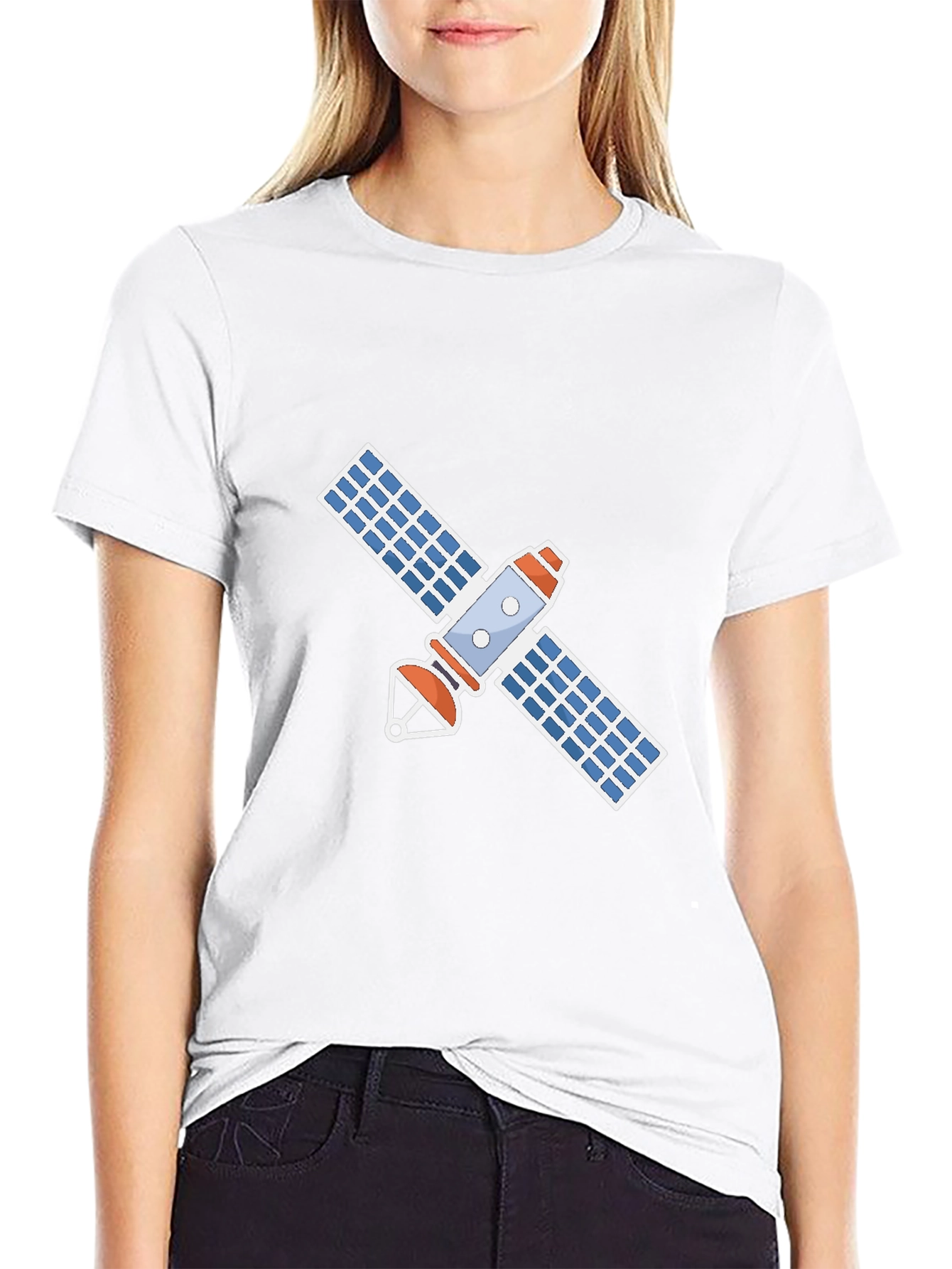 Satellite Graphic T-Shirt - Space Exploration Tee