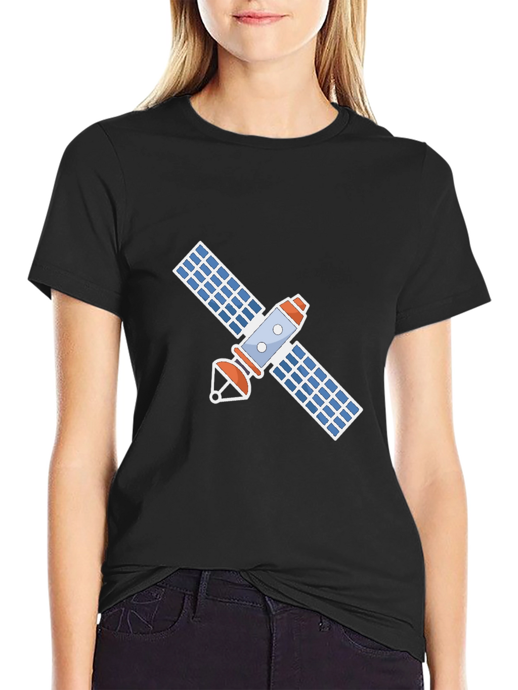 Satellite Graphic T-Shirt - Space Exploration Tee