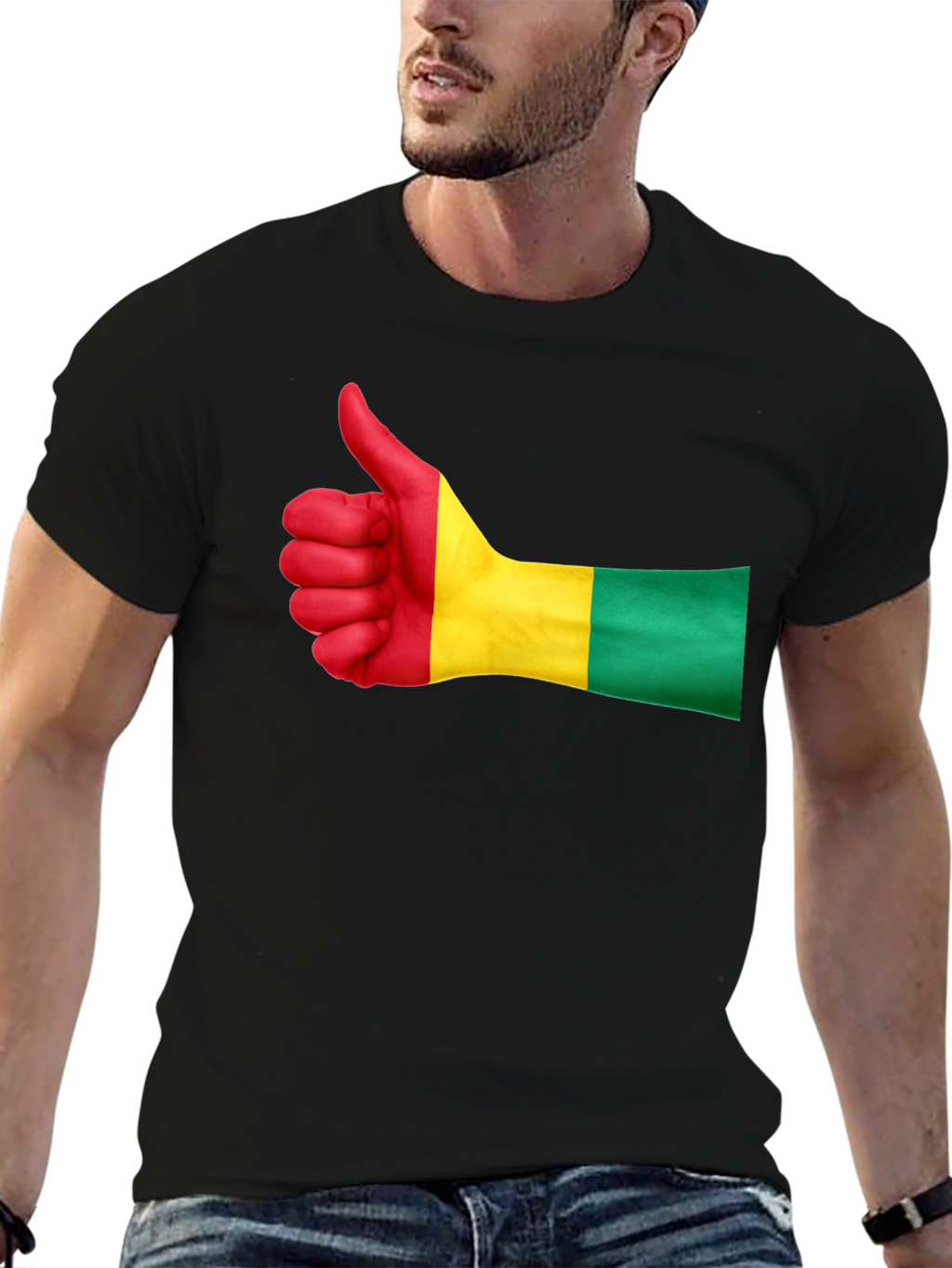 Guinea Flag Thumbs Up Graphic T-Shirt