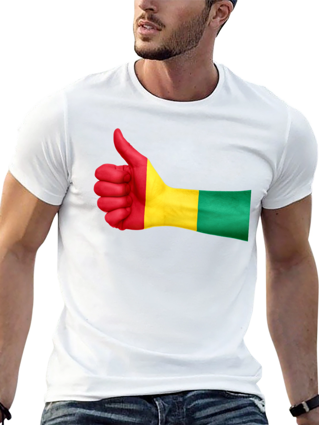 Guinea Flag Thumbs Up Graphic T-Shirt