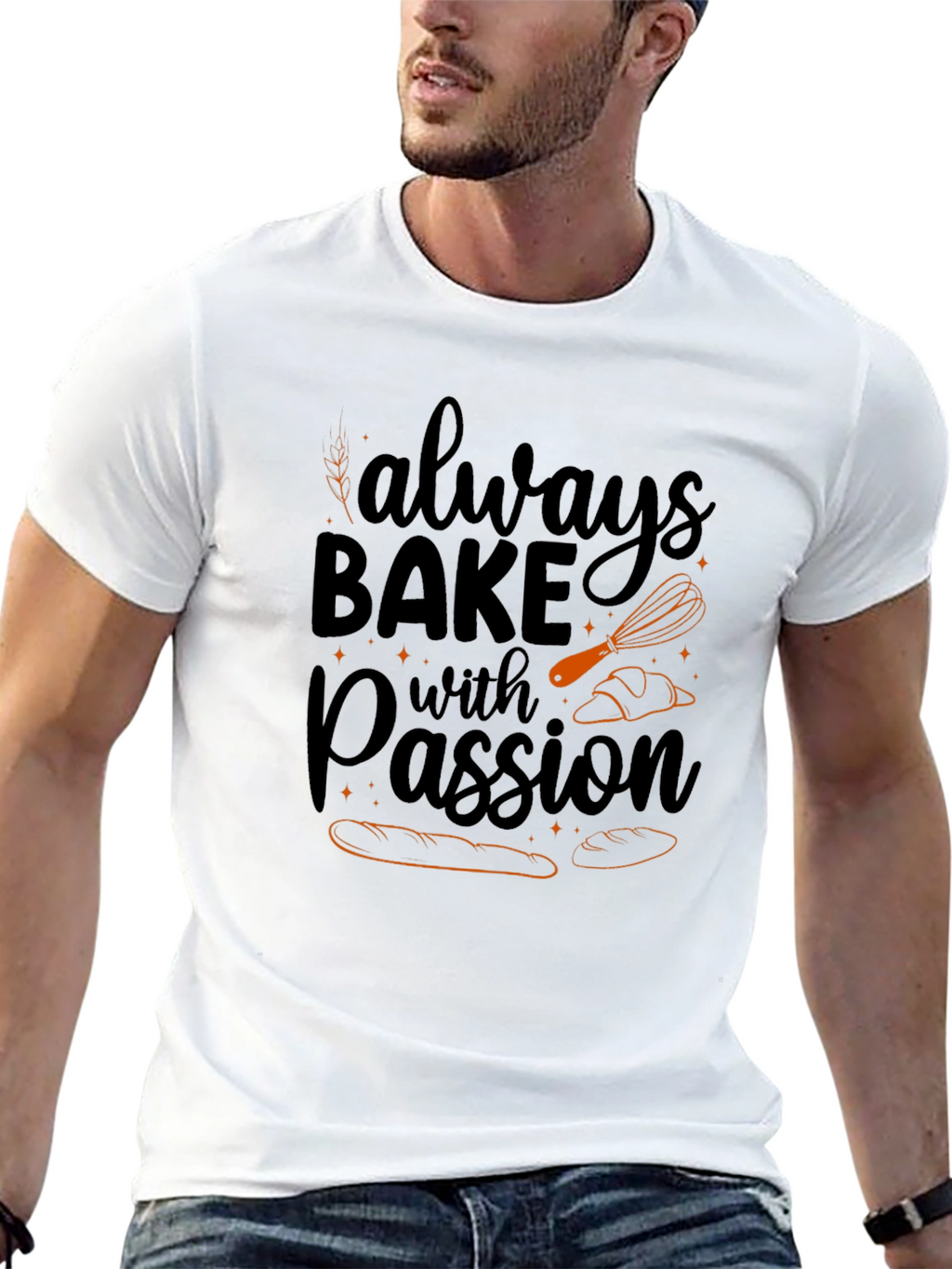 Always Bake with Passion Black T-Shirt