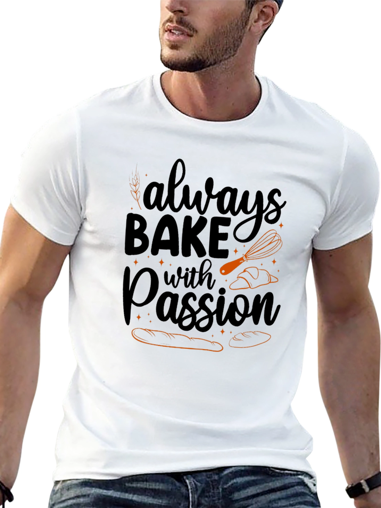 Always Bake with Passion Black T-Shirt