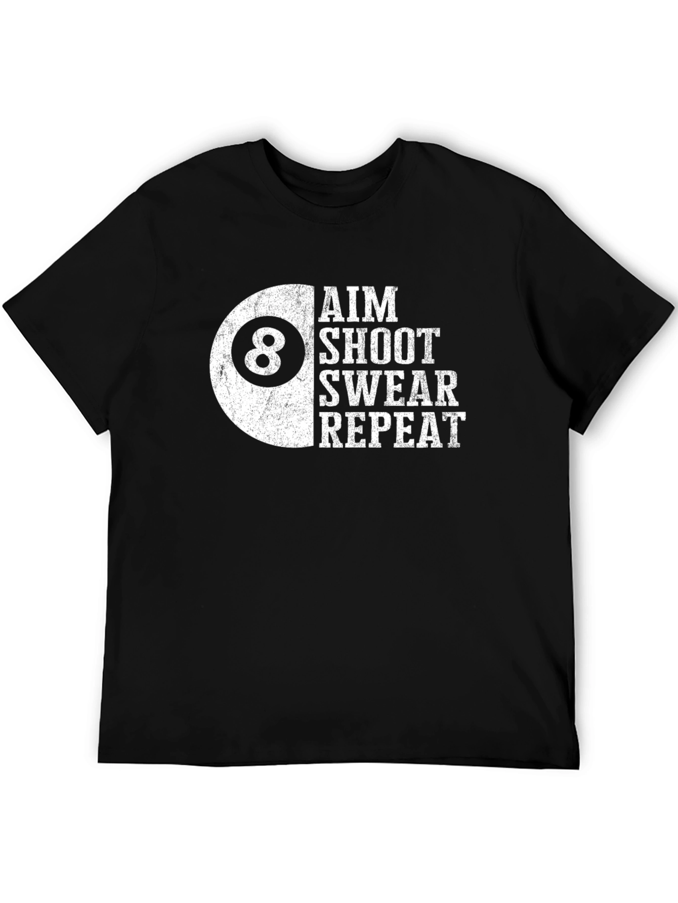 Aim Shoot Swear Repeat Billiards T-Shirt