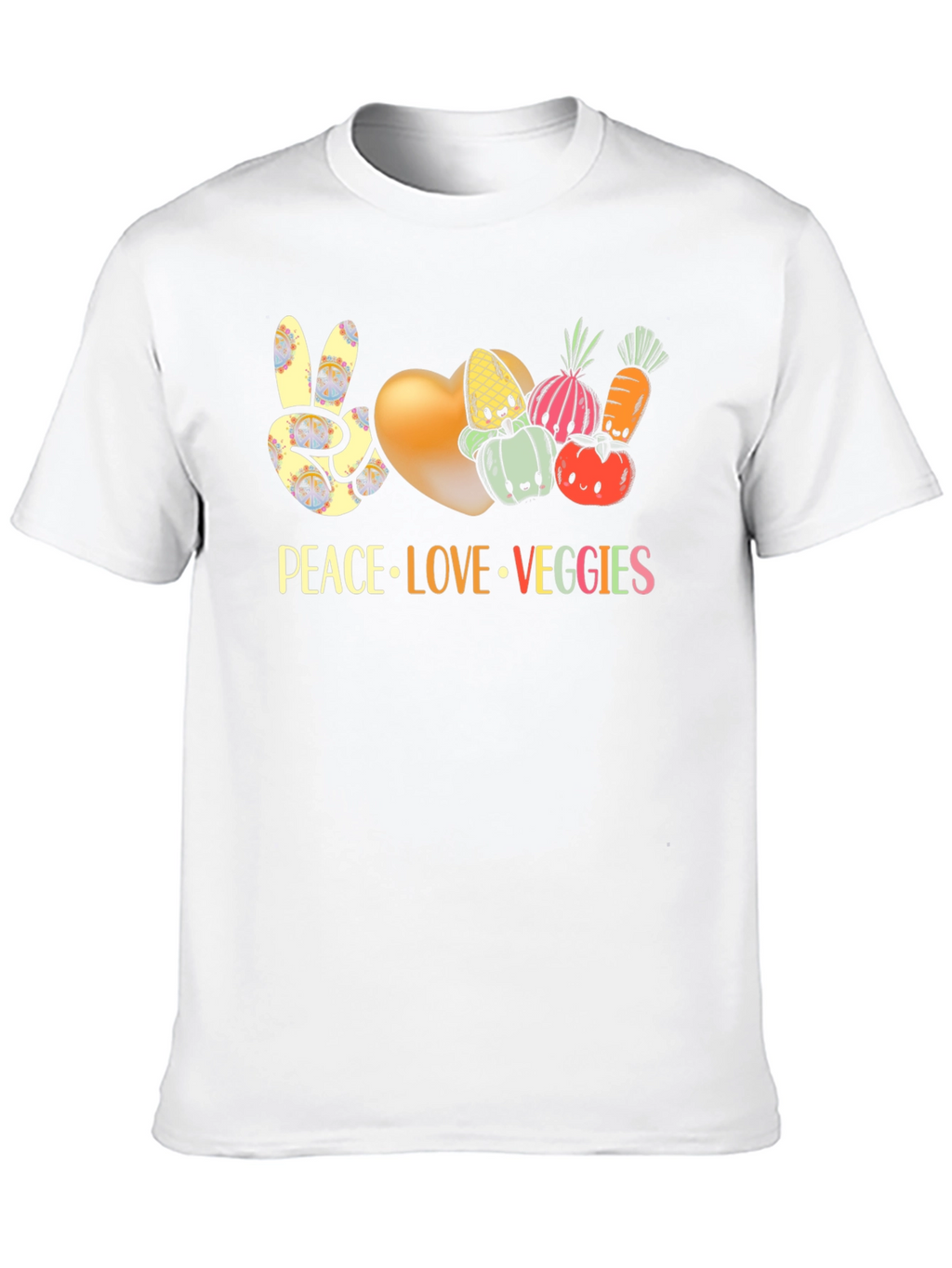 Peace Love Veggies T-Shirt Vegan Shirt