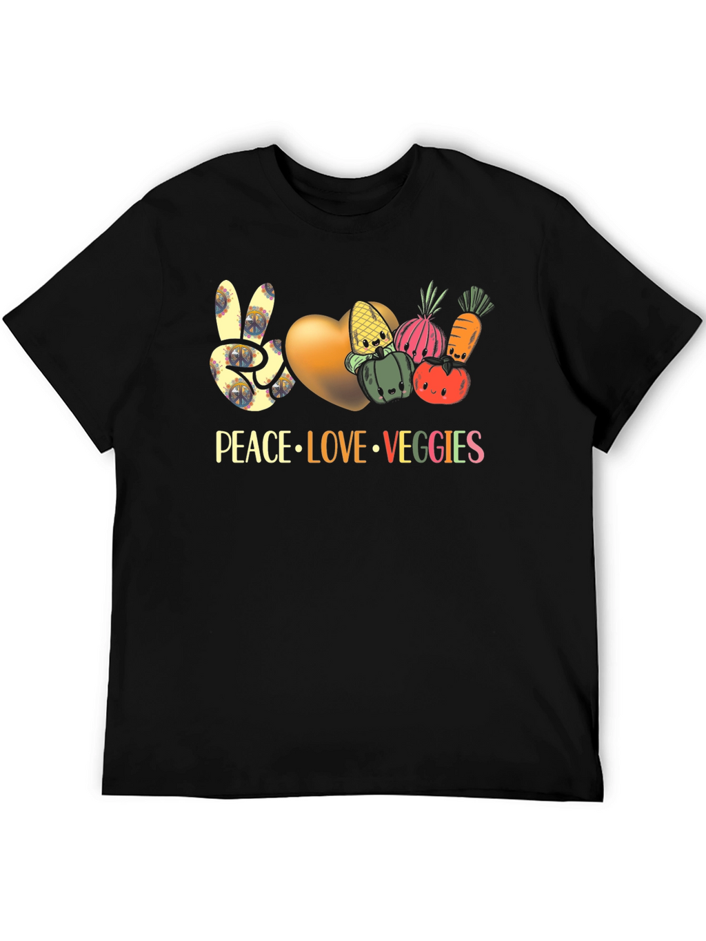Peace Love Veggies T-Shirt Vegan Shirt