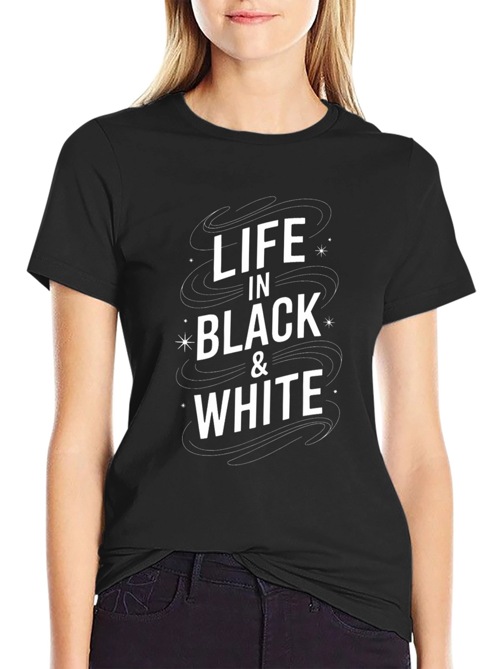 Life in Black and White Graphic Tee