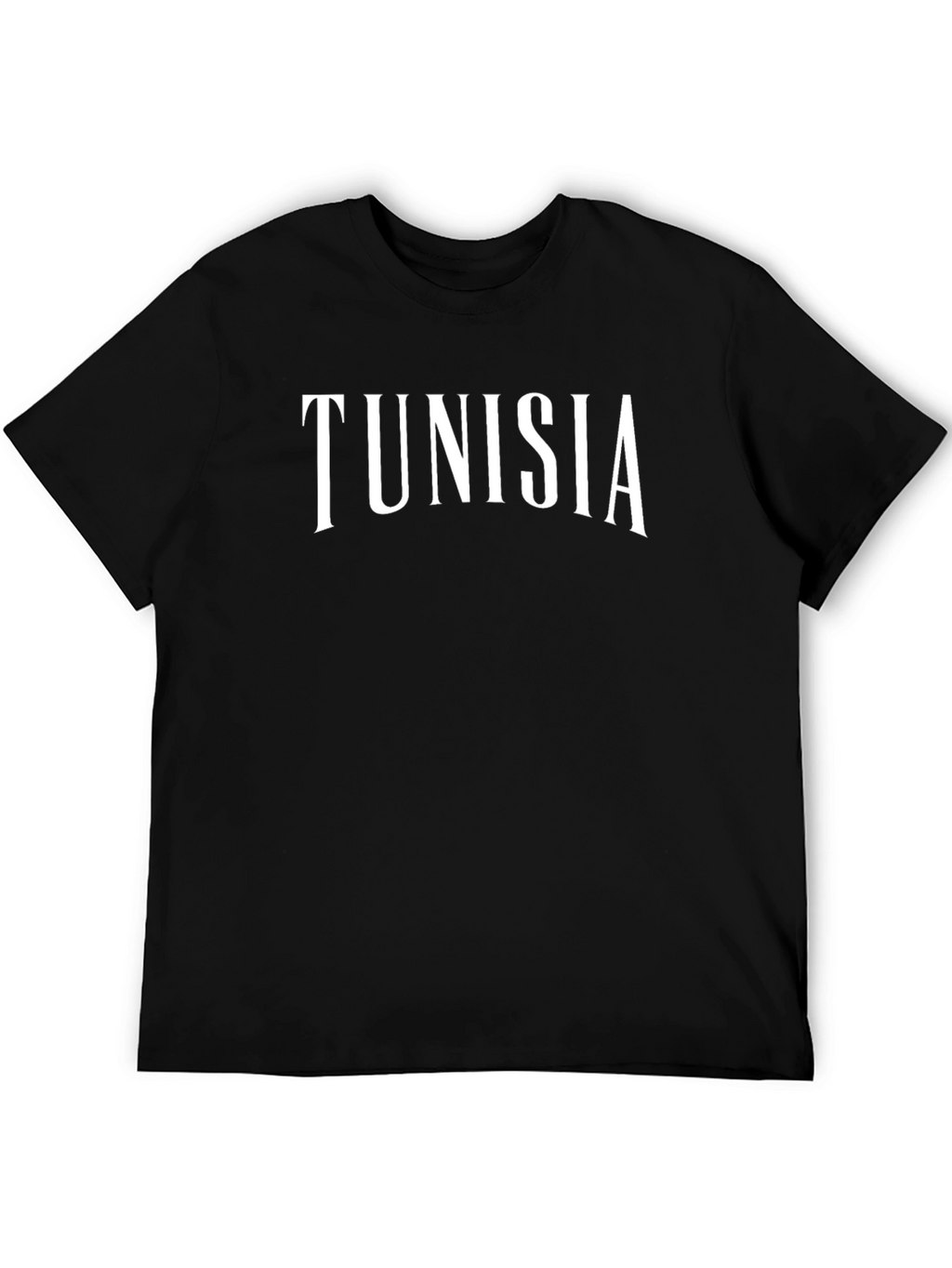 Tunisia T-Shirt - Black Cotton Graphic Tee