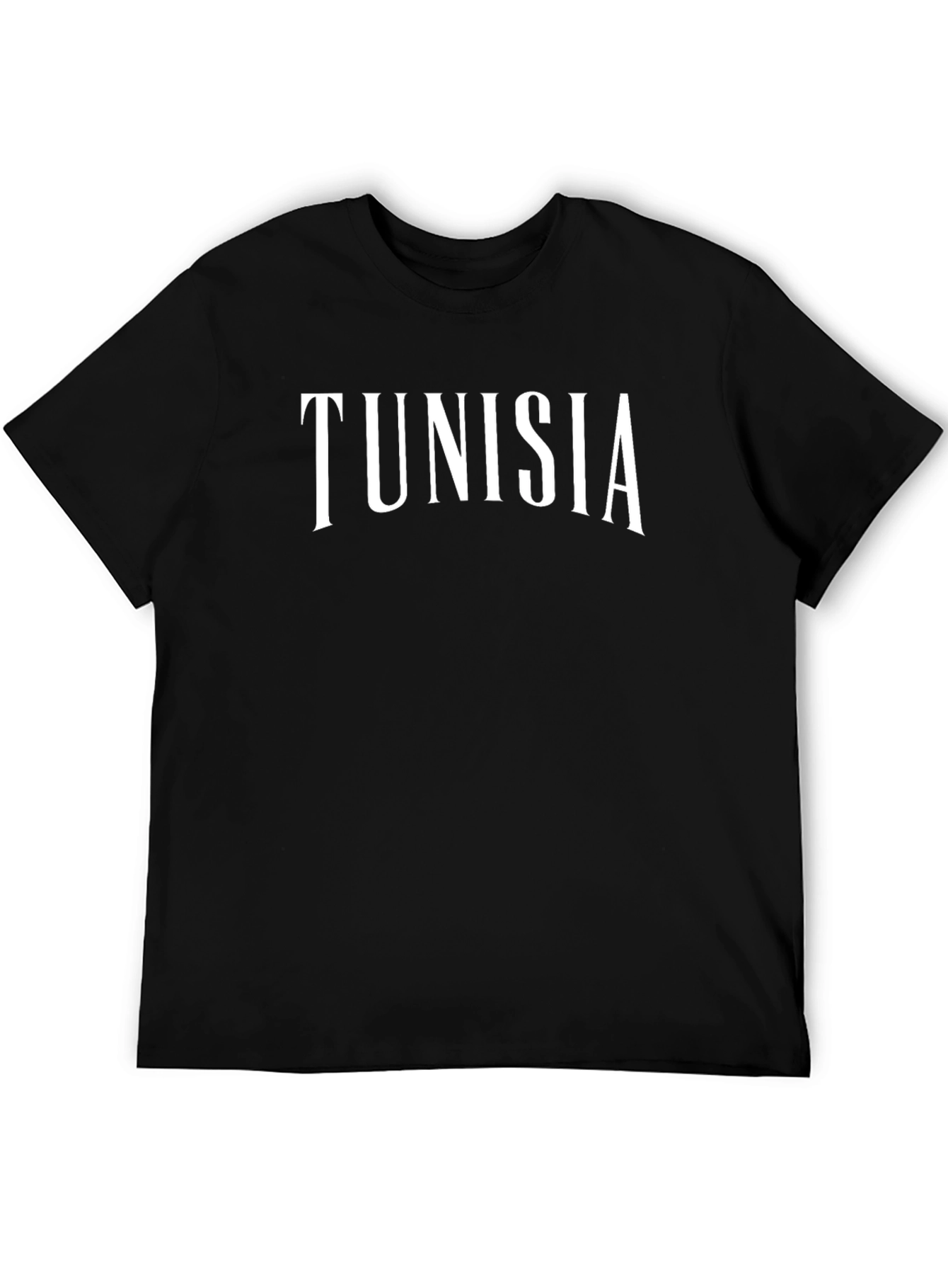 Tunisia T-Shirt - Black Cotton Graphic Tee
