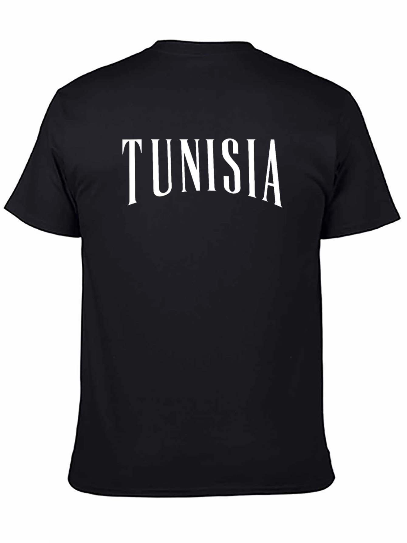 Tunisia T-Shirt - Black Cotton Graphic Tee