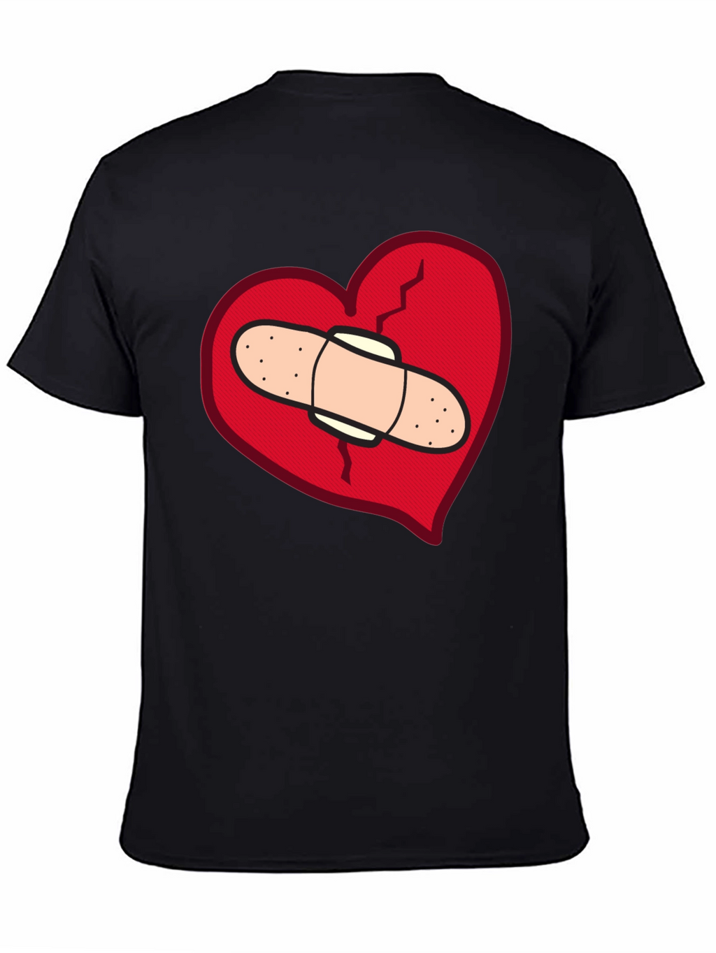 Broken Heart T-Shirt - Bandaged Heart Design