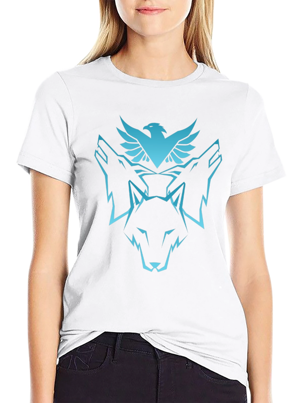 Eagle & Wolf Graphic Black T-Shirt
