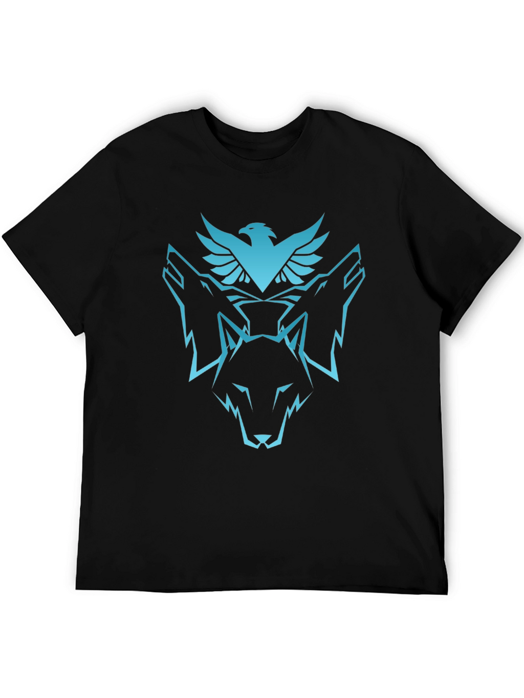 Eagle & Wolf Graphic Black T-Shirt