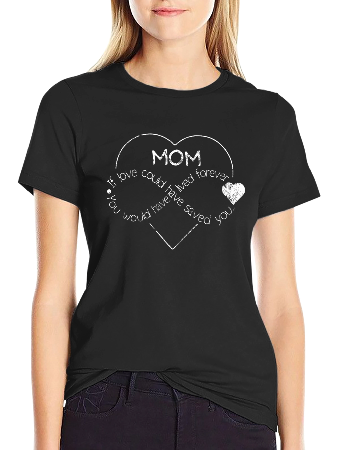 Mom Memorial Heart T-Shirt - In Loving Memory