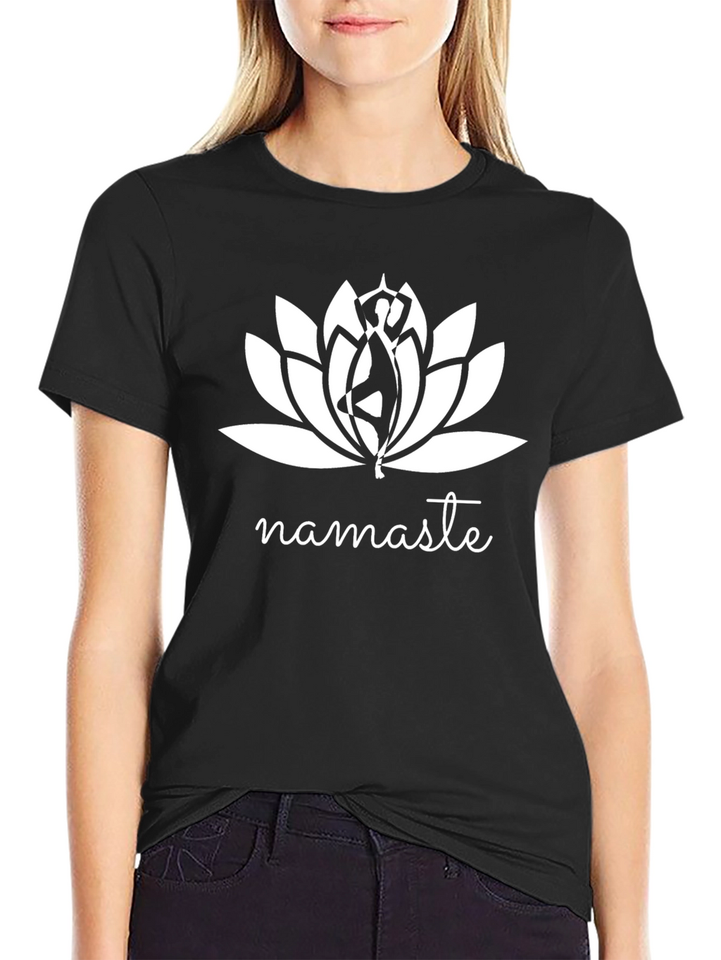 Namaste Lotus Graphic Tee - Yoga Inspired Comfort