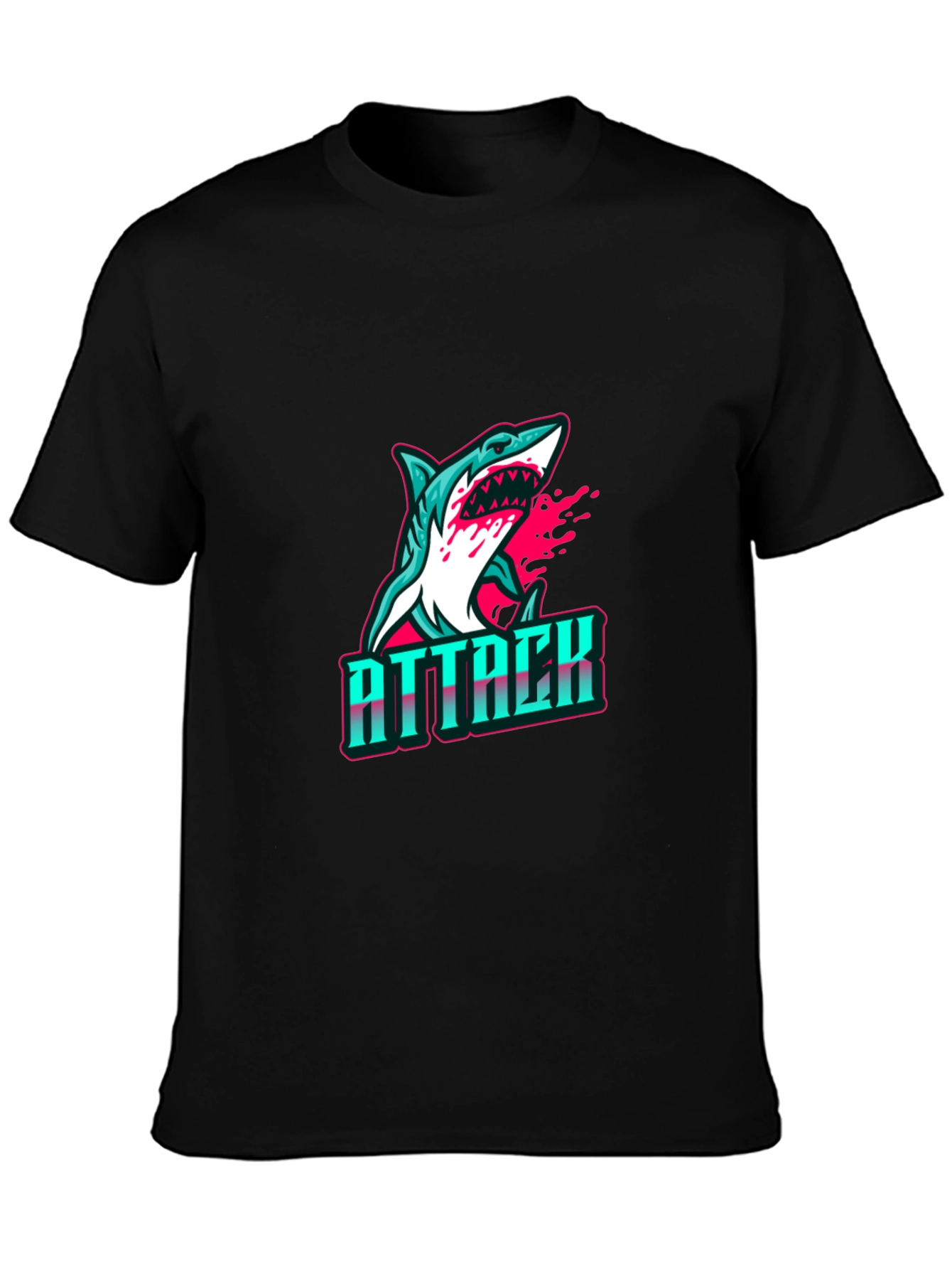 Shark Attack Graphic Print T-Shirt