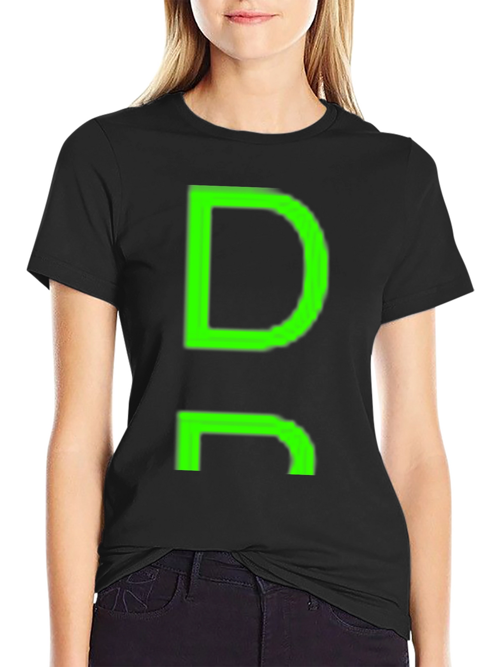 Green DR Graphic Black T-Shirt